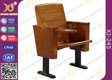 China Slim Metal Leg Conference Hall Chairs with Strengthen Standing Foot Wood Seat​ supplier