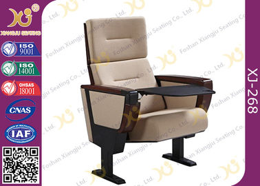 China Elegant Foldable High Back Church Hall Chairs Stain Proof With Writing Tablet supplier