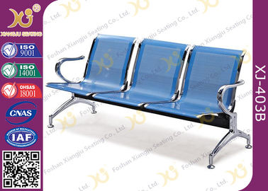 China Hospital Iron Structure Full Welding 3 Seater Waiting Chair With Cushion supplier