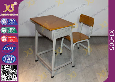 China Fireproofing Metal Frame Student Desk And Chair Set For Primary School supplier
