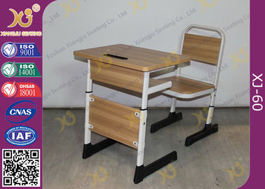 China Iron Legs Screws Adjustable Student Desk And Chair Set For Elementary School supplier