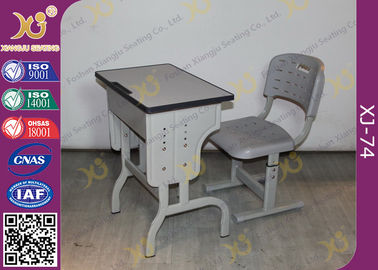 China Pre - Assembled Metal Kids School Desk And Chair Set With Electrostatic Powder Coating supplier