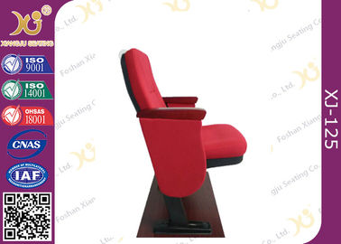 China Plastic Small Back Auditorium Chairs , Folded Auditorium Church Chairs With Writing Pad supplier