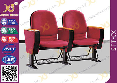China Plywood auditorium seating with writing pad fabric flame retardant for conference room supplier