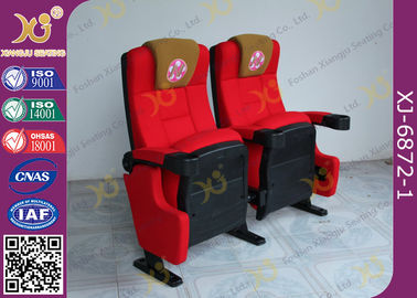 China Push Back Function Folding Theater Chairs Removable Legs Movie Seating For Auditorium supplier