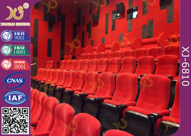 China Fabric Upholstered Folding Theater Seats Returning Seat By Gravity No Noise supplier