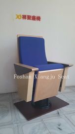 China Wooden Interlocking Auditorium Chairs Fabric / Leather Auditorium Theater Seating supplier