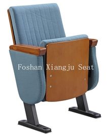 China Low Back Auditorium Chairs Fabric Spring Return Conference Hall Chair 520mm supplier