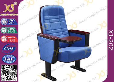 China Blue Folding Cinema Style Chairs For Auditorium High Strength Steel Structure supplier