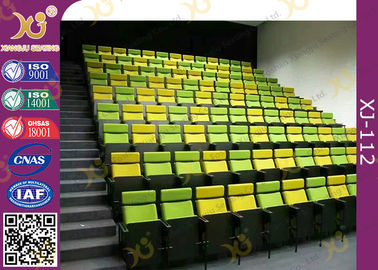 China Metal Lecture Hall Seating / Musical Hall Seats / Stacking Church Chairs with Book Net supplier