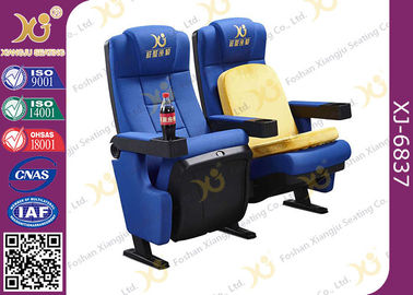 China Cup Holders Multiple Children Seat Options Available Movie Theater Chairs With Blue supplier