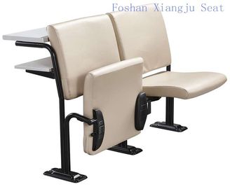China Cold Rolled Steel Frame Geniune Leather with Foam School Desk And Chair With Writing Desk supplier
