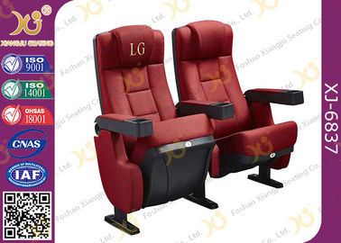 China Red Foldable Auditorium Theater Seating Chairs Used Movie Cinema Seats Fixed Backs supplier