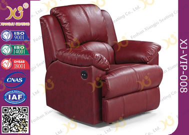 China Real Leather Cinema Recliner Chair ,  Home Theater Sofa With Food Tablet supplier