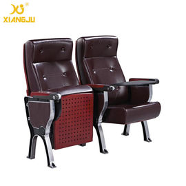 China Aluminum Alloy plywood cover leather Auditorium Chairs with ABS Tablet  360° Turning supplier