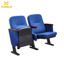 China Fabric  Auditorium Seating Floor Fixed Church Hall Chairs / Low Back Chair supplier