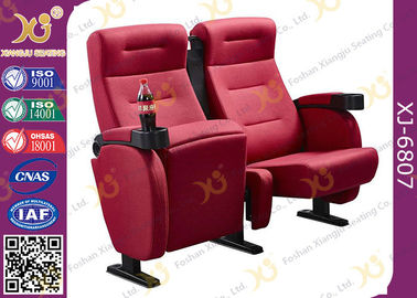 China Luxury 3d Theater Cinema Chair / Sponge + Fabric + Steel Movie Seat supplier