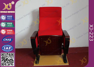 China Modern Conference Room Chairs With Writing Pad In Arm / Metal Frame supplier