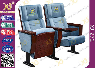 China Metal Folding Indoor Lecture Hall Church Chair With Logo On Back Rest supplier
