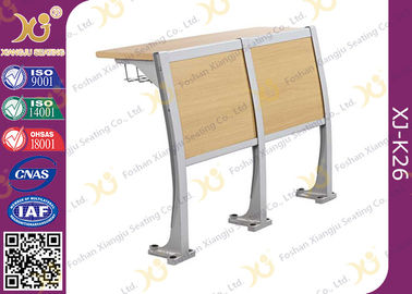 China Wooden Material Attached School Desk And Chair Floor Mounted supplier