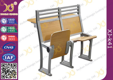 China Aluminium Frame Floor Mounded Classroom Desk And Chair Set For Students With Book Net supplier
