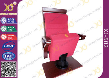 China Air Conditioner Out Put Leg Church Hall Chairs With Triangle Wooden Armrest supplier