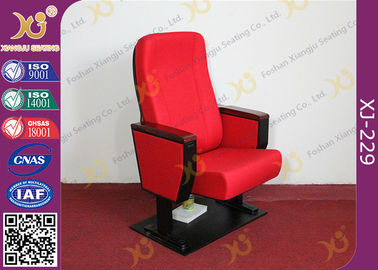 China ABS PP Plastic Writing Table Auditorium Chairs With Folding Soft Seat Pad supplier