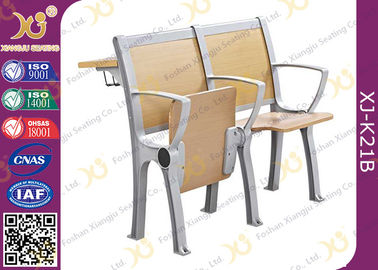 China Wooden College Student Desk And Chair Set With Aluminum Frame supplier