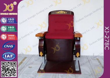 China Antique Solid Wood Auditorium Chairs With Solid Wood Armrest And Cup Holder supplier