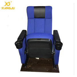 China Luxury Hall Upwarp Seat Cinema Theater Room Seating With Foldable Armrest PP Shell supplier