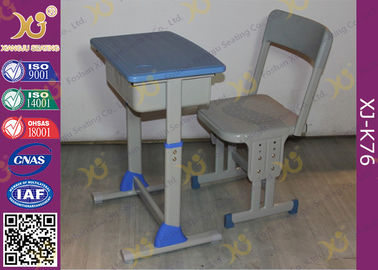 China Adjustable School Desk And Chair With Colorful Plastic Seat 5 Years Warranty supplier