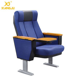 China Scratch-Resistant PU Molded Foam Auditorium Chairs Foladble Aluminum Feet With Table supplier