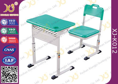 China Classroom Single Modern Student School Desk And Chair Set With Aluminum Alloy Frame supplier