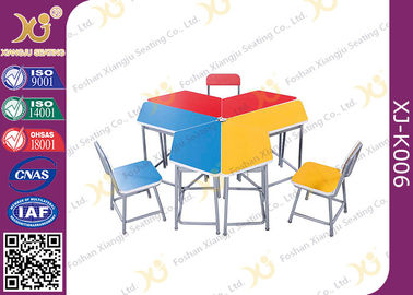 China Metal Frame MDF Student Desk And Chair Set For Training Room Powder Coated supplier