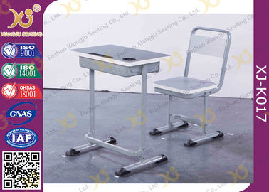 China Plywood Steel Tube Single Learning Desk And Chair For Student 5 Years Warranty supplier