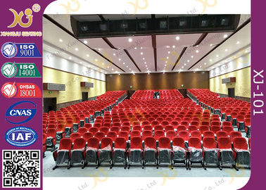 China Safety Materials Oak Armrest Top Lecture Theatre Seating With Movable Legs supplier