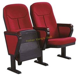 China Red Fabric Folding Auditorium Chairs With Writing Board / Cinema Theater Chairs supplier