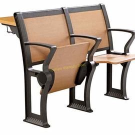 China Iron And Wood University School Desk And Chair Size 1085 * 870 * 870 mm supplier