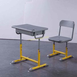 China HDPE Environmental Iron Aluminum Student Desk Aand Chair Set With Drawer supplier