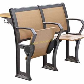 China Foldable Iron Metal Plywood Wooden Desk And Chair Set For School Lecture Hall supplier