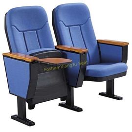 China Automatic Fold Up Fabric Auditorium Chairs With Wood Writing Board / PP Back And Seat Panel supplier