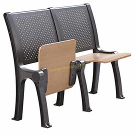 China Steel Coated Stadium School Furniture Roll Up Chair Fixed Desk / Auditorium Seating supplier
