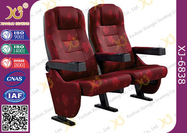 China Strong Durable 3D Movie Theater Chairs Floor Fixed With Folding Cupholder supplier