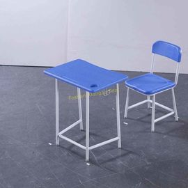 China Fixed height HDPE Standard Middle School Metal Desk and Chair Set supplier