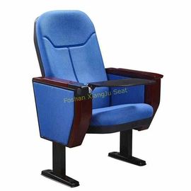 China Blue Fabric University Meeting Room / Lecture Hall Chairs With Rotate Writing Board supplier
