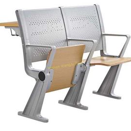 China Floor Amount Metal Plywood Folding Up Student Chair And Table For Stadium supplier