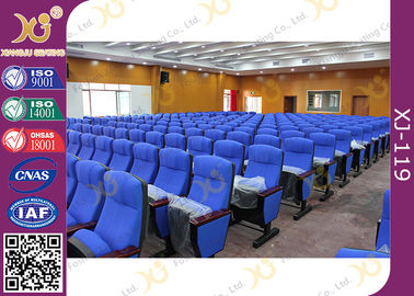 China Injection Molded Foldable Lecture Room Theatre Seating Chairs With Writing Tablet supplier