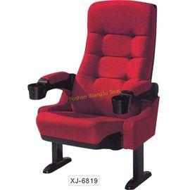 China Movable PP Armrest Movie Theater Chairs With Cup Holder / Iron Steel Leg supplier