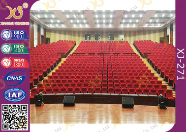 China Durable Lecture Hall Seating With Writing Pad / College Retractable Education Chair supplier