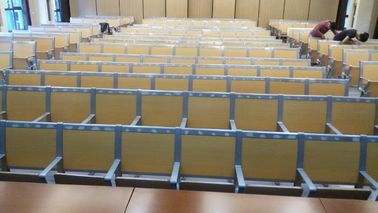 China College Furniture School Fixed Table And Chair / Lecture Hall Ladder Classroom Desk supplier